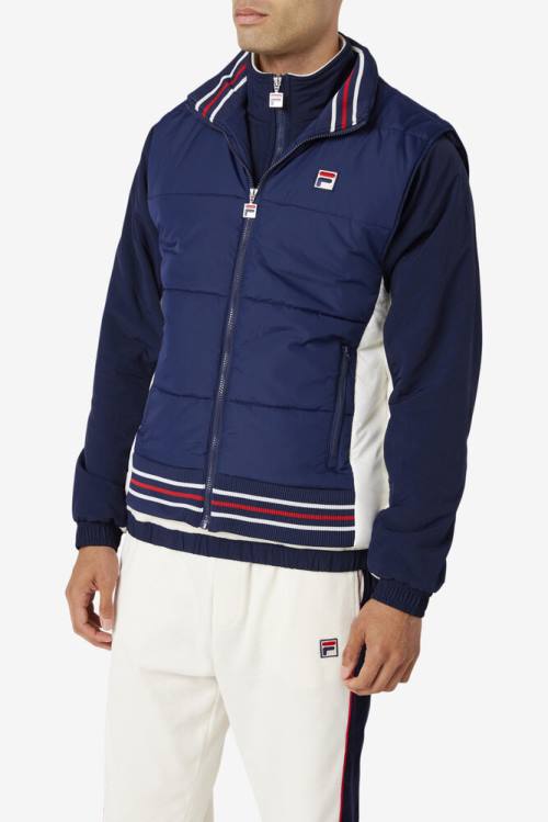 Chaquetas Fila Matias Vest Hombre Azul Marino | Fila530TG