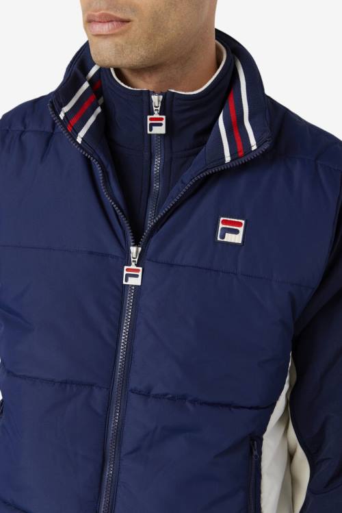 Chaquetas Fila Matias Vest Hombre Azul Marino | Fila530TG