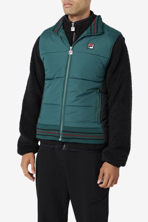 Chaquetas Fila Matias Vest Hombre Negras | Fila372YP