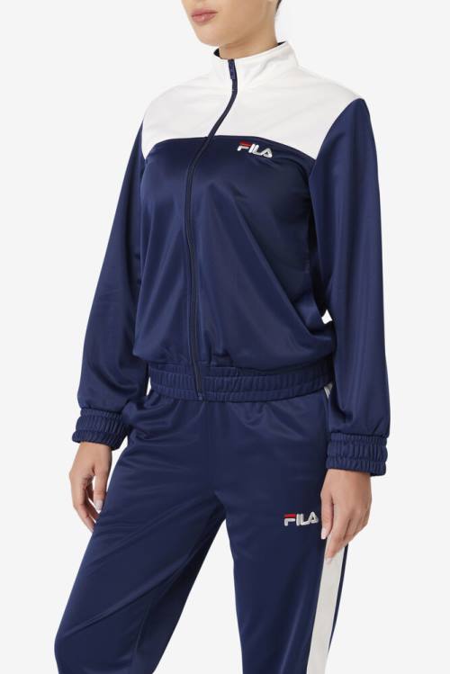 Chaquetas Fila Mckenna Pista Mujer Azul Marino | Fila590UK