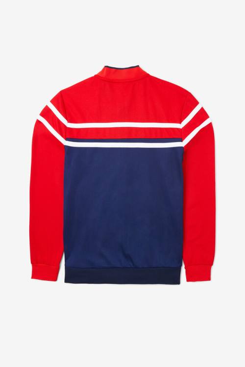 Chaquetas Fila Naso Hombre Azul Marino Rojas Blancas | Fila057WF