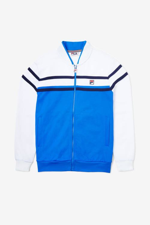 Chaquetas Fila Naso Hombre Azules Blancas Azul Marino | Fila261MG