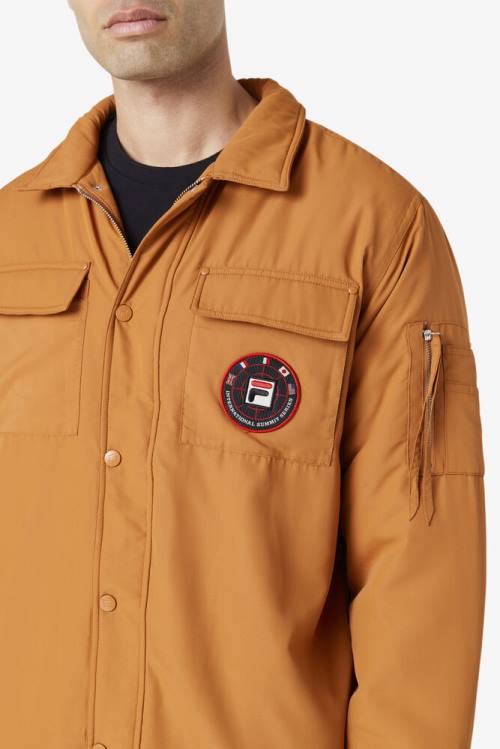 Chaquetas Fila Nile Shacket Hombre Amarillo | Fila061UD