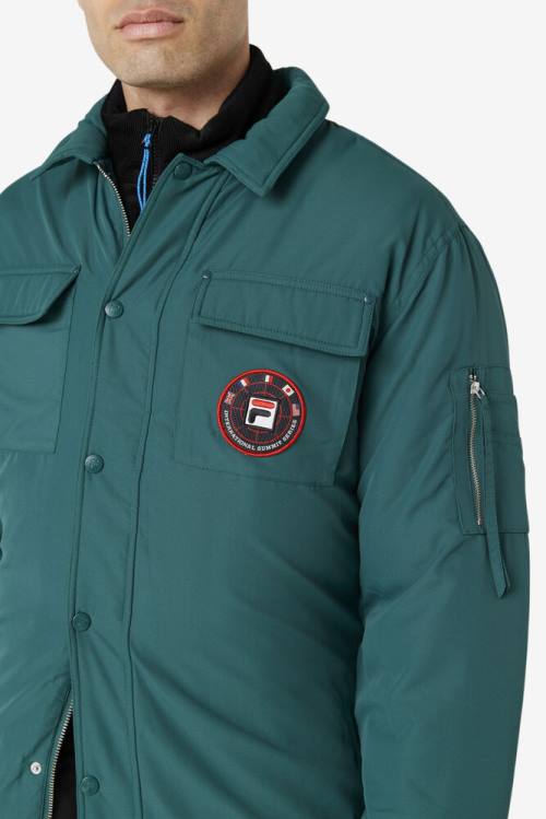 Chaquetas Fila Nile Shacket Hombre Blancas | Fila865SQ