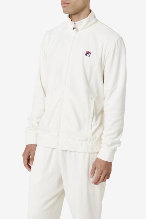 Chaquetas Fila O-fit Velour Hombre Blancas | Fila309AN