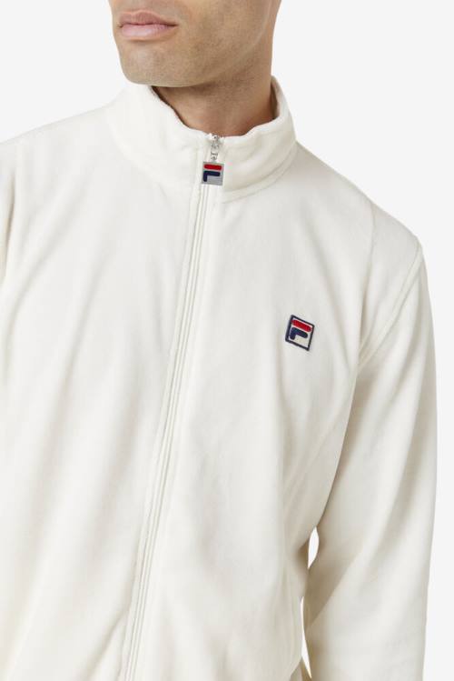 Chaquetas Fila O-fit Velour Hombre Blancas | Fila309AN