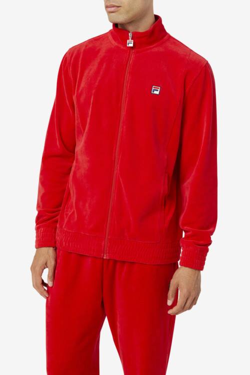 Chaquetas Fila O-fit Velour Hombre Rojas | Fila680UF