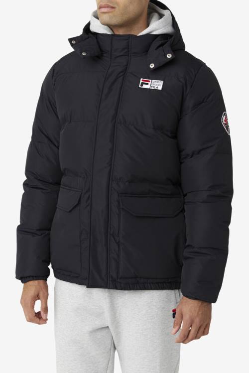 Chaquetas Fila Otler Puffer Hombre Negras | Fila764NZ