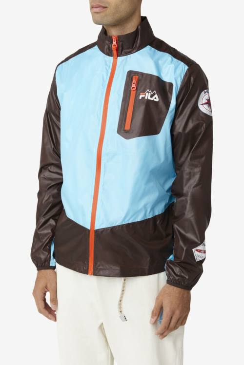 Chaquetas Fila Pinnacle Hombre Azules Naranjas | Fila072VE