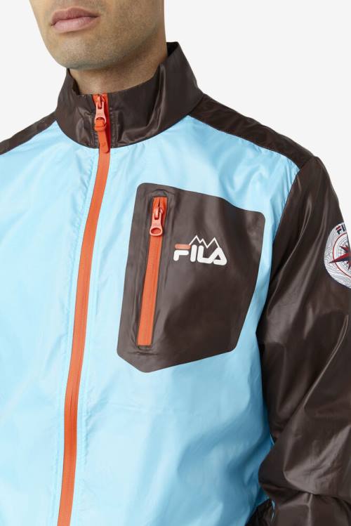 Chaquetas Fila Pinnacle Hombre Azules Naranjas | Fila072VE