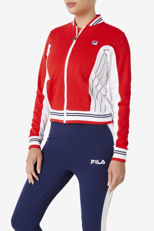 Chaquetas Fila Settanta Ii Mujer Rojas Blancas Azul Marino | Fila430ZA