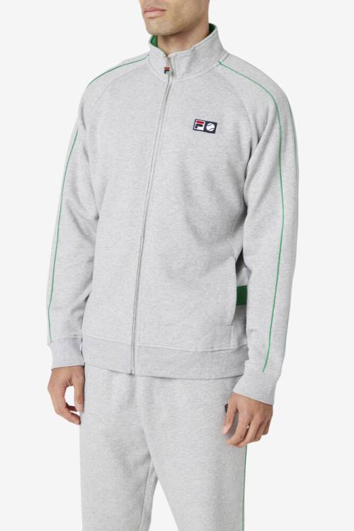 Chaquetas Fila Sutton Pista Hombre Gris Claro Blancas | Fila720XG