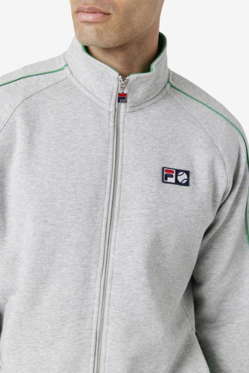 Chaquetas Fila Sutton Pista Hombre Gris Claro Blancas | Fila720XG