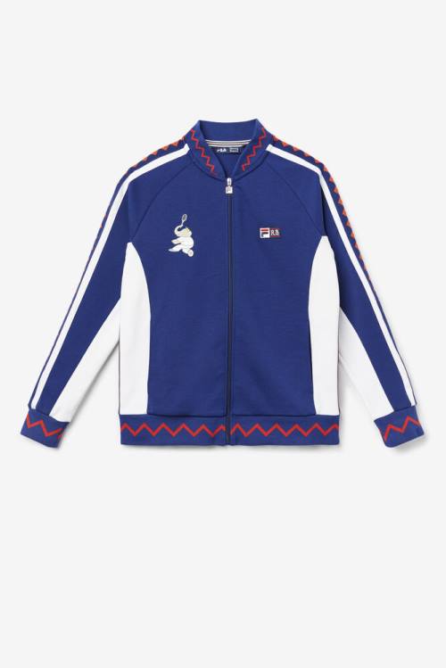 Chaquetas Fila X Rb Babar Iggy Mujer Azules Blancas | Fila549AF