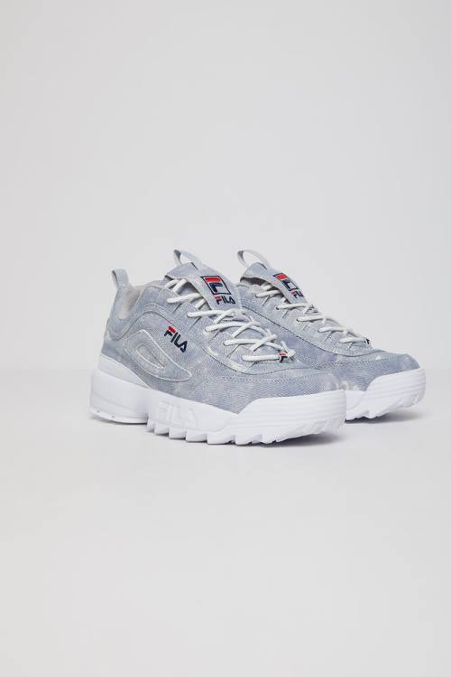 Denim Zapatillas Fila Disruptor 2 Hombre Blancas Azul Marino Azules | Fila123GU