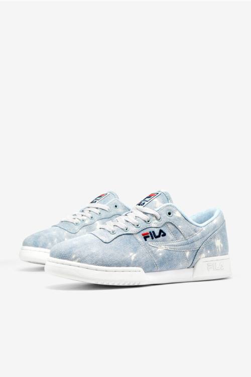 Denim Zapatillas Fila Original Fitness Hombre Blancas Azul Marino Azules | Fila472CP