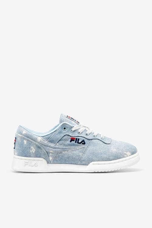 Denim Zapatillas Fila Original Fitness Hombre Blancas Azul Marino Azules | Fila472CP