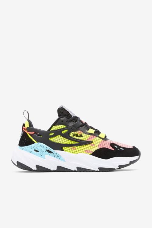 Evo Zapatillas Fila Ray Tracer Hombre Negras Blancas Amarillo | Fila610TZ