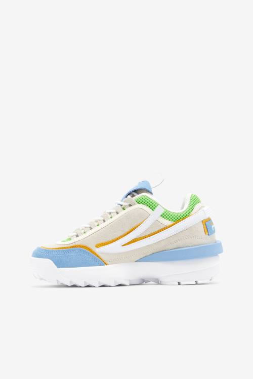 Exp Zapatillas Fila Disruptor 2 Mujer Blancas Azules Verde | Fila542IZ