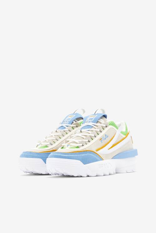 Exp Zapatillas Fila Disruptor 2 Mujer Blancas Azules Verde | Fila542IZ