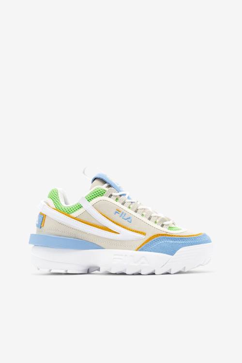 Exp Zapatillas Fila Disruptor 2 Mujer Blancas Azules Verde | Fila542IZ