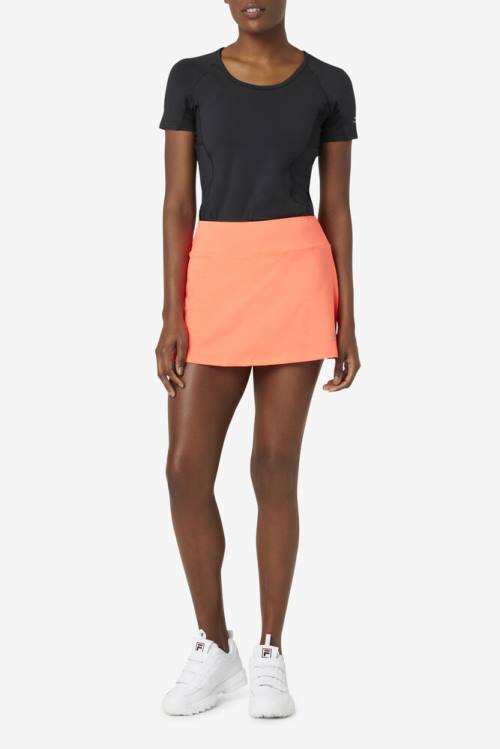 Falda Fila Pickleball Flounce Skort Mujer Coral | Fila032YR