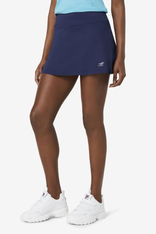 Falda Fila Pickleball Flounce Skort Mujer Azul Marino | Fila068WC