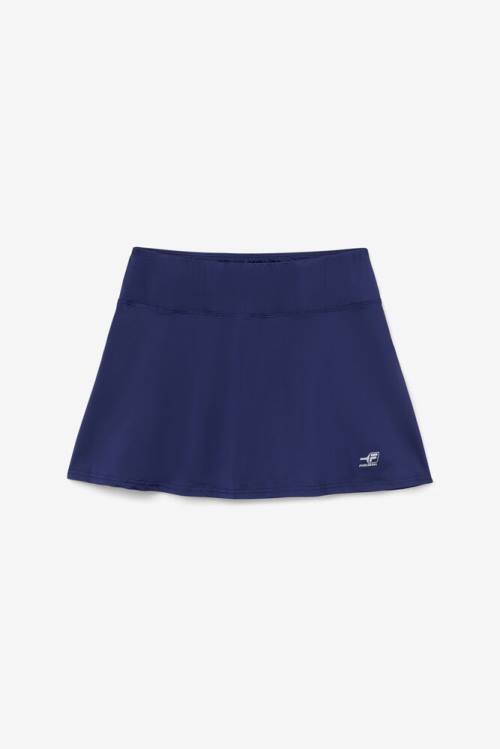 Falda Fila Pickleball Flounce Skort Mujer Azul Marino | Fila068WC