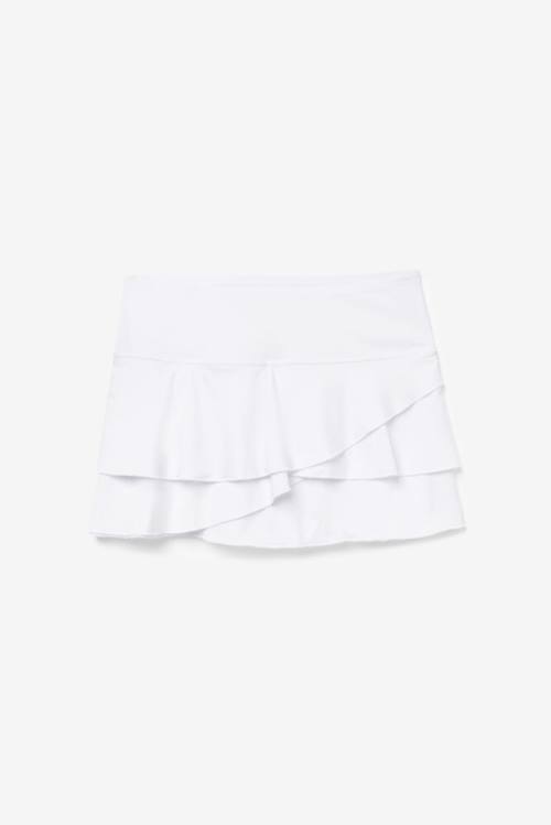 Falda Fila Pickleball Tiered Printed Skort Mujer Blancas | Fila485HT