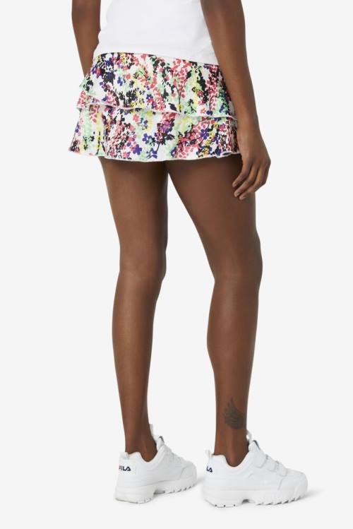 Falda Fila Pickleball Tiered Printed Skort Mujer Multicolor | Fila927OJ