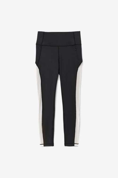 Leggins Fila Forza Contrast 7/8 Mujer Negras Blancas | Fila320LU