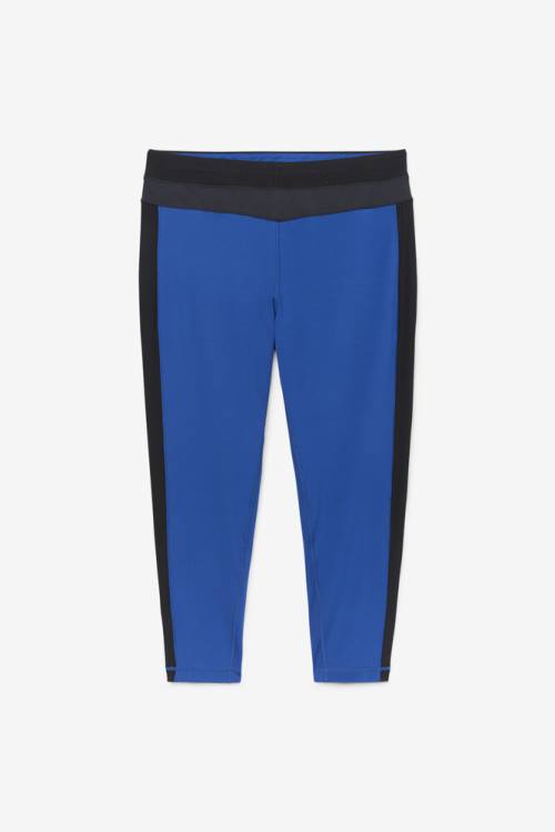 Leggins Fila Forza Texture High Cintura Mujer Azul Marino Negras | Fila028WR