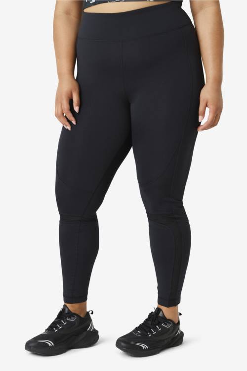 Leggins Fila Forza Textured Long Mujer Negras | Fila325DV