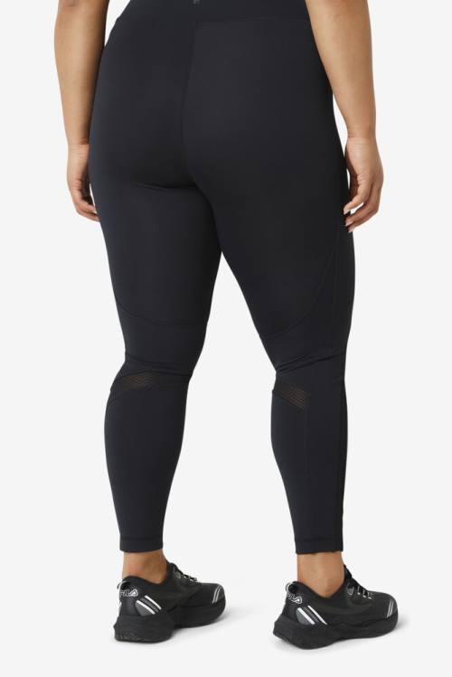 Leggins Fila Forza Textured Long Mujer Negras | Fila325DV