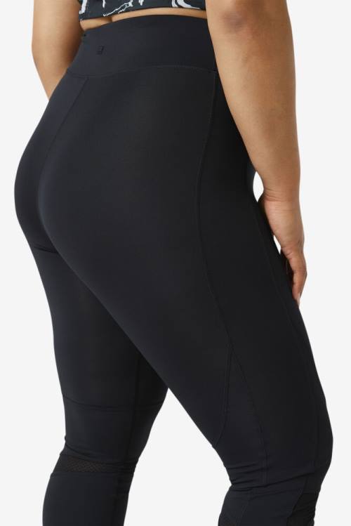 Leggins Fila Forza Textured Long Mujer Negras | Fila325DV