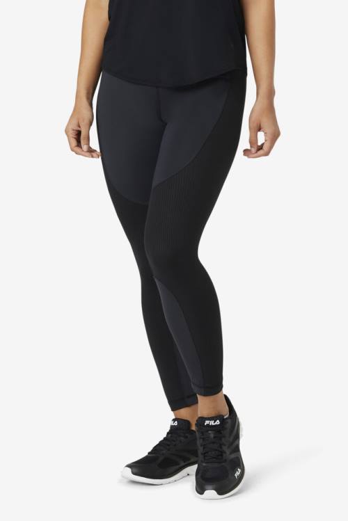 Leggins Fila Forza Textured Long Mujer Negras | Fila846ZR