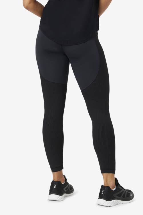 Leggins Fila Forza Textured Long Mujer Negras | Fila846ZR