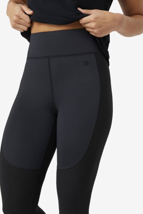 Leggins Fila Forza Textured Long Mujer Negras | Fila846ZR