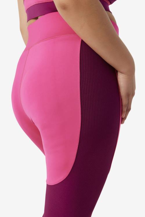 Leggins Fila Forza Textured Long Mujer Rosas Claro Moradas | Fila634YV