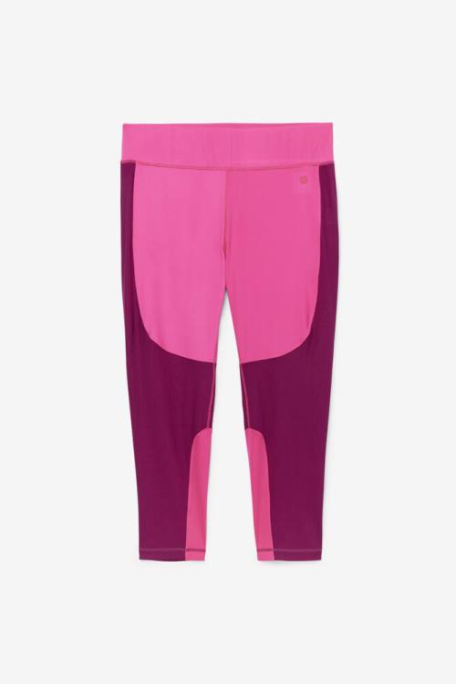 Leggins Fila Forza Textured Long Mujer Rosas Claro Moradas | Fila634YV