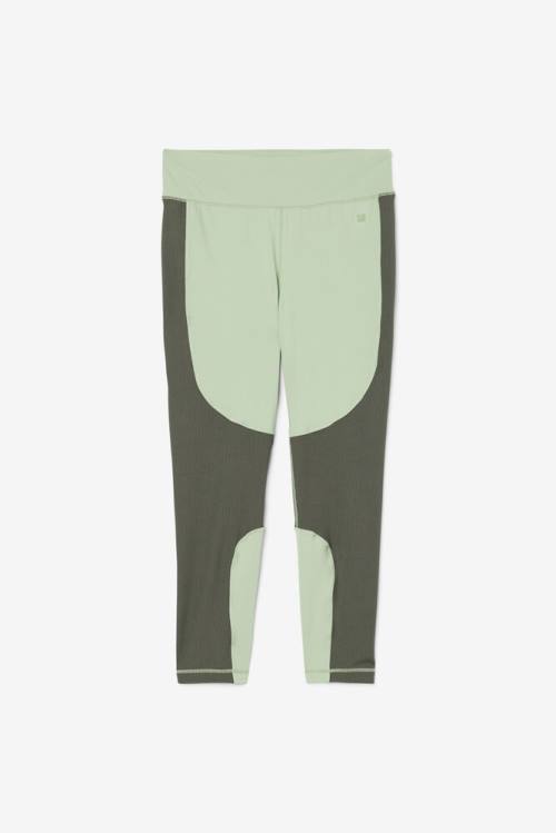 Leggins Fila Forza Textured Long Mujer Verde Marrones | Fila987HI