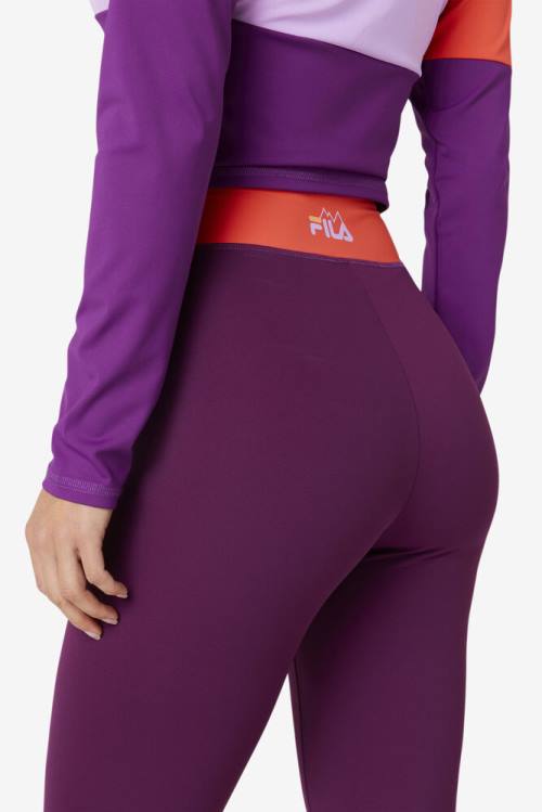 Leggins Fila Marnie Base Layer Mujer Moradas | Fila860HM