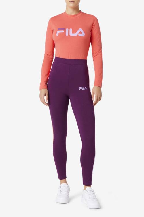 Leggins Fila Mercy Mujer Burdeos | Fila703IT