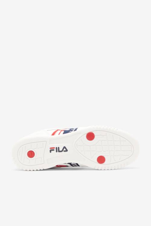 Logo Tape Zapatillas Fila Original Fitness Hombre Blancas Azul Marino Rojas | Fila340CH