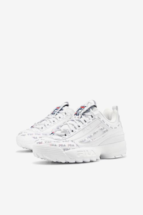 Multiflag Zapatillas Fila Disruptor 2 Mujer Blancas Azul Marino Rojas | Fila680XH