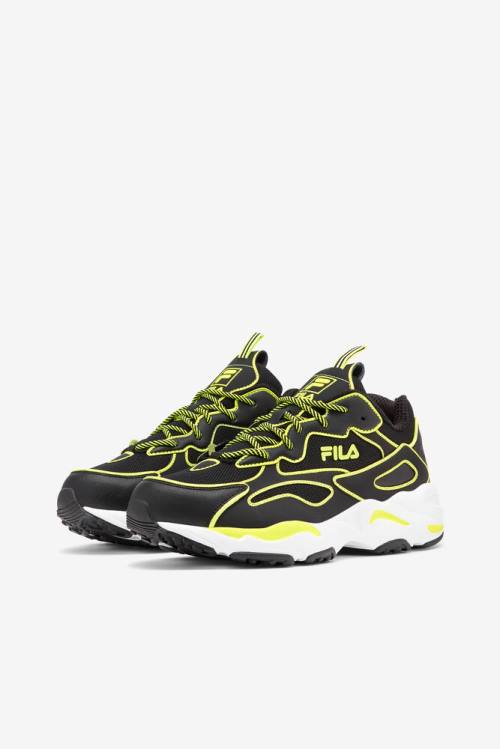 Neon Zapatillas Fila Ray Tracer Mujer Negras Amarillo Blancas | Fila238MS