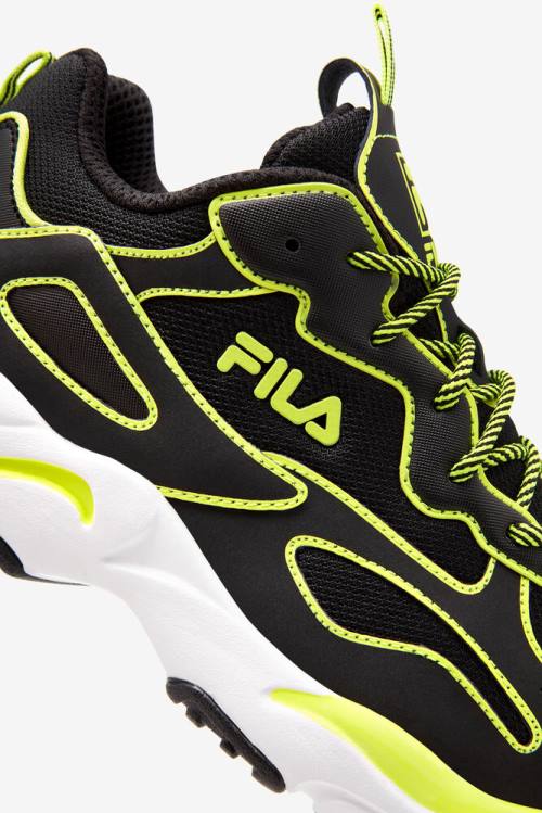 Neon Zapatillas Fila Ray Tracer Mujer Negras Amarillo Blancas | Fila238MS