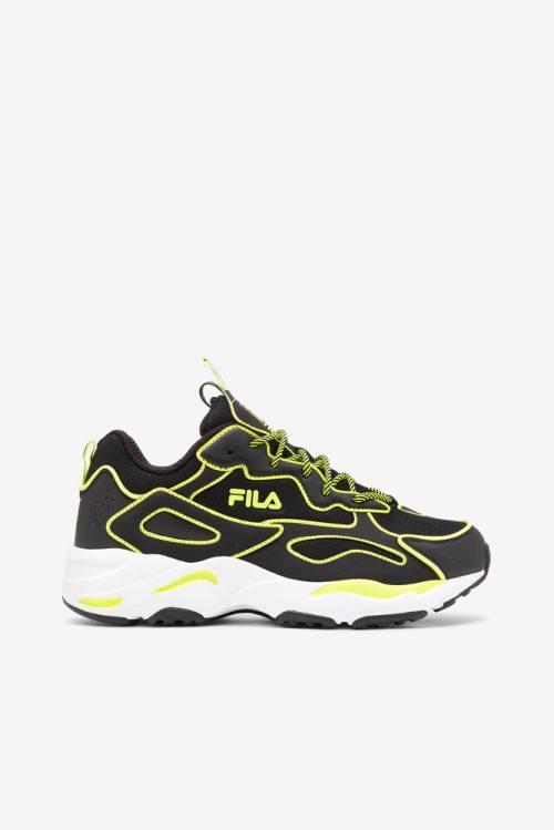 Neon Zapatillas Fila Ray Tracer Mujer Negras Amarillo Blancas | Fila238MS