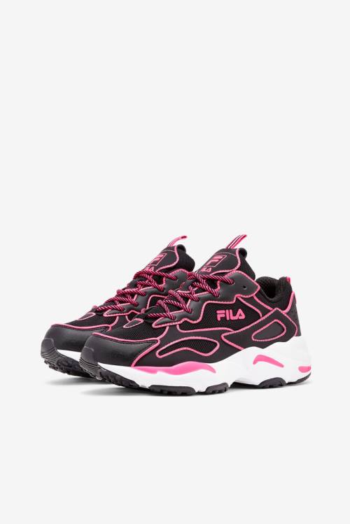 Neon Zapatillas Fila Ray Tracer Mujer Negras Rosas Blancas | Fila532HB