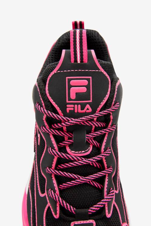 Neon Zapatillas Fila Ray Tracer Mujer Negras Rosas Blancas | Fila532HB